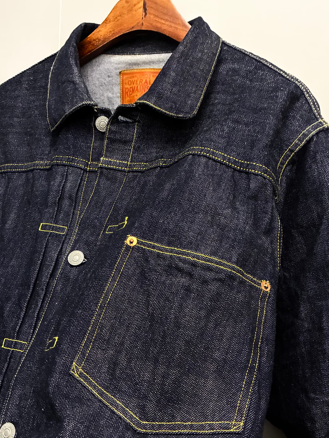 (44/105)1950s 리메인 클로딩 타입1 셀비지 데님자켓 트러커자켓 상품이미지4