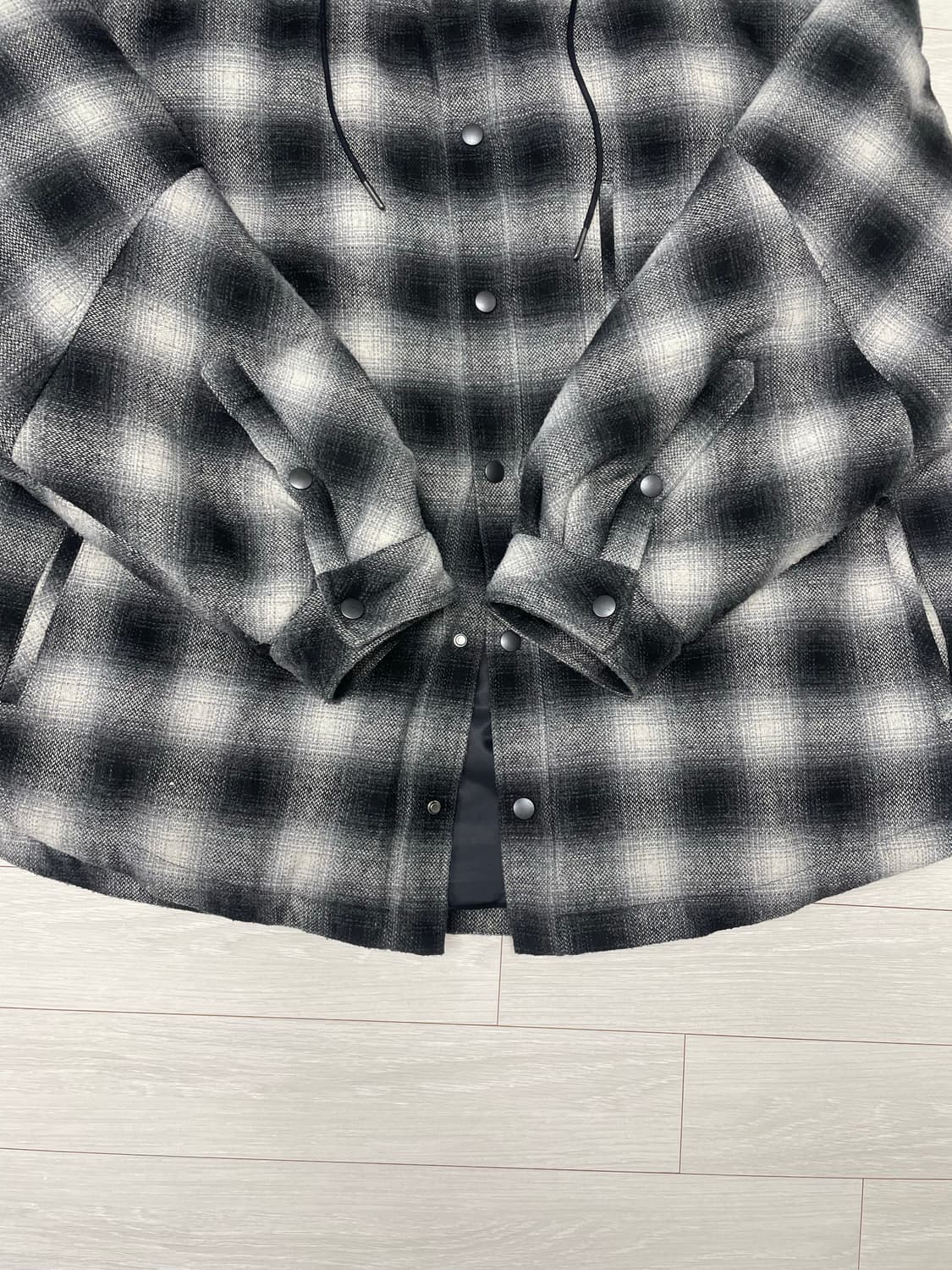 DETACHABLE CHECK HOOD PADDING 상품이미지3