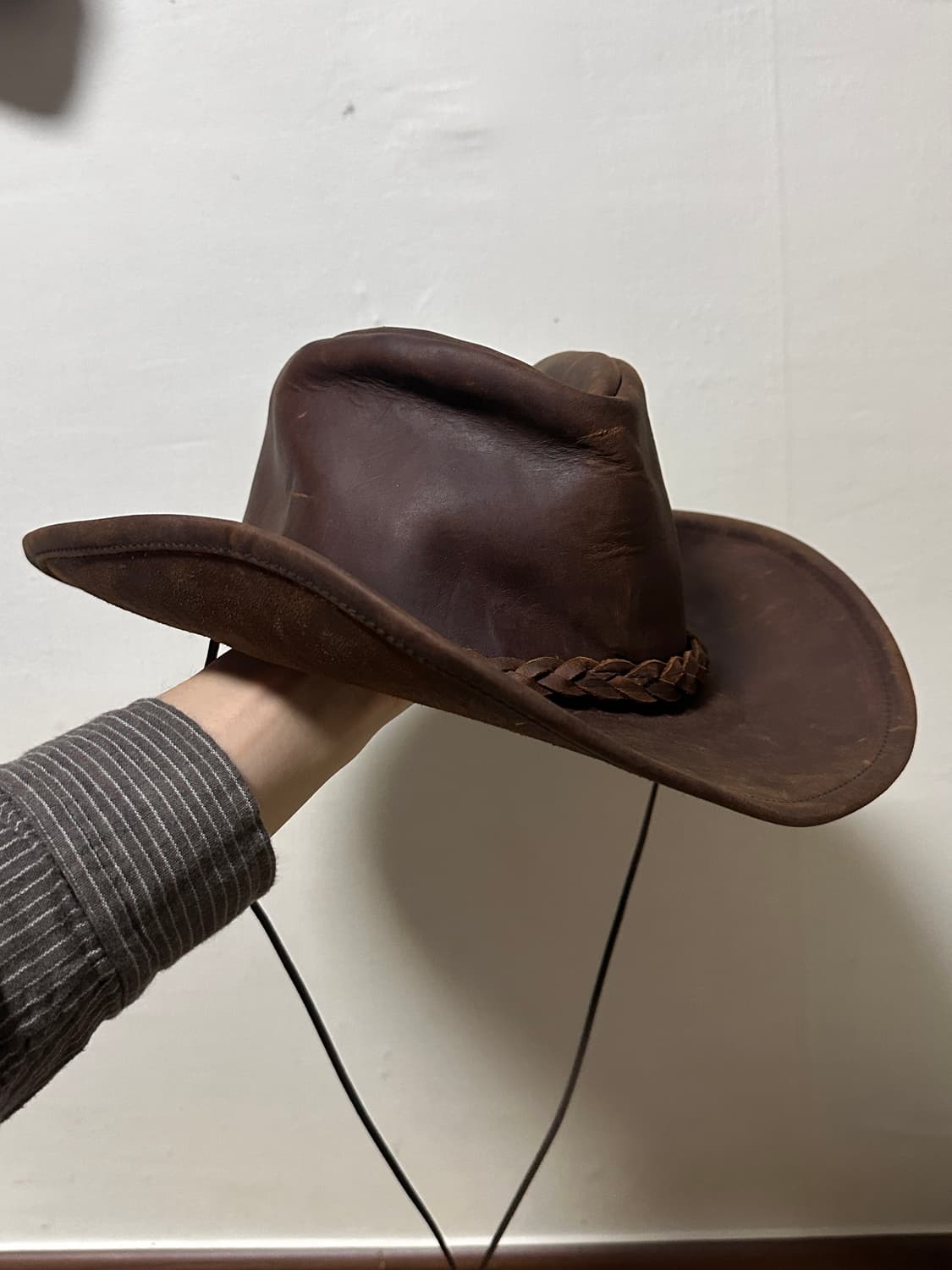 카우보이햇 M/크레이지홀스 카우레더/USA/hanschel 웨스턴모자 상품이미지5