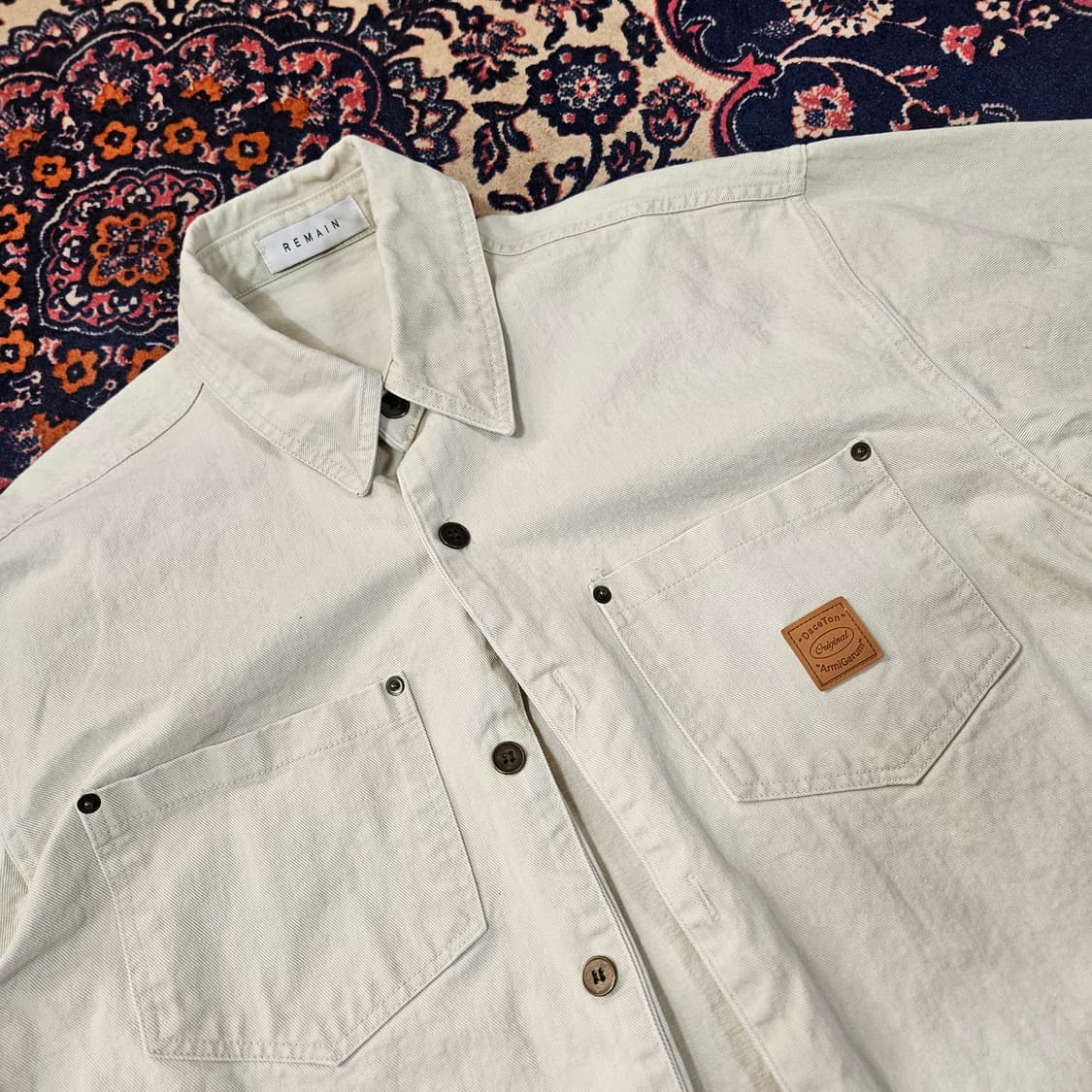 REMAIN 가죽패치 워크웨어 반팔셔츠
Free  상품이미지2