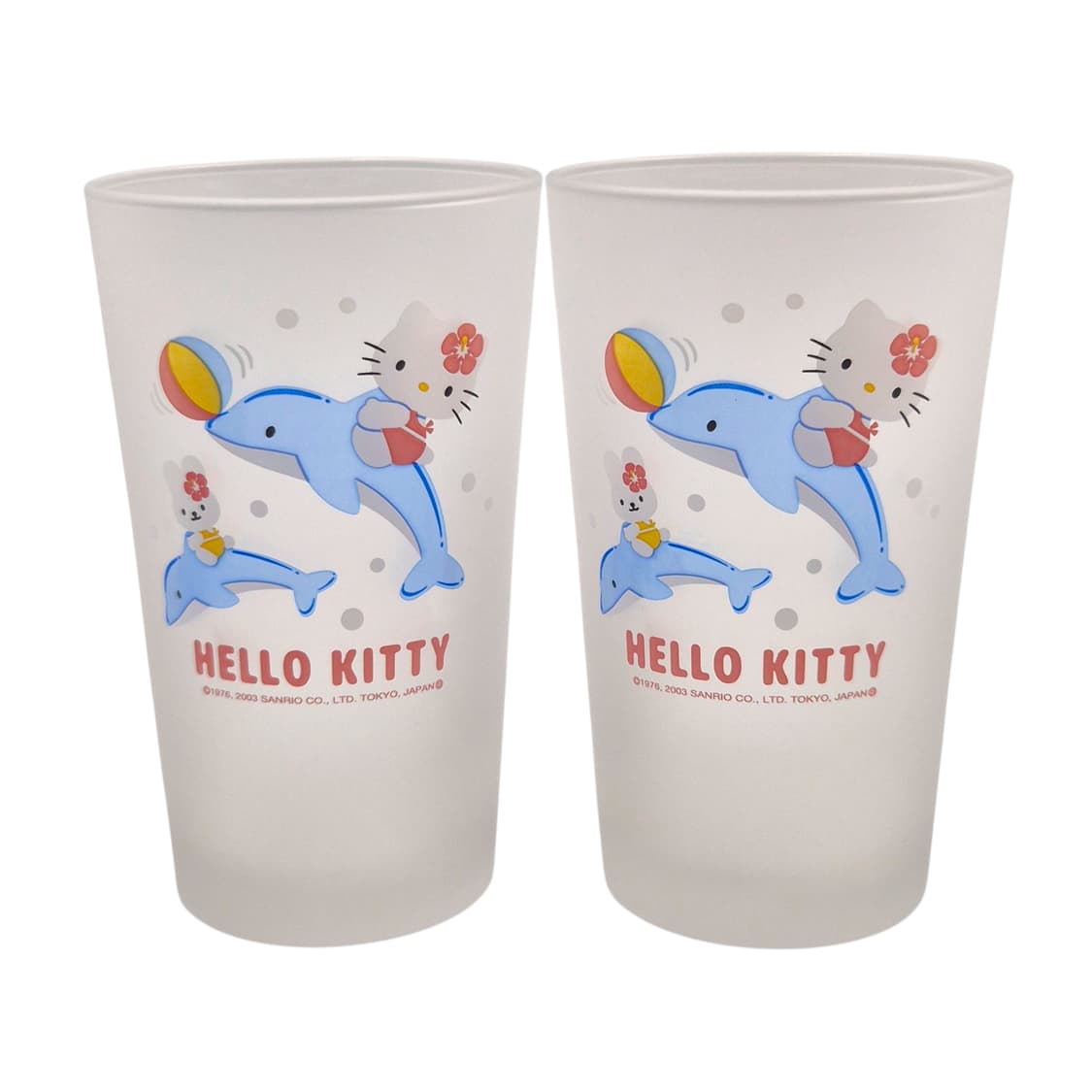 03s 헬로키티 불투명 돌고래 롱 글라스 세트 상품이미지1