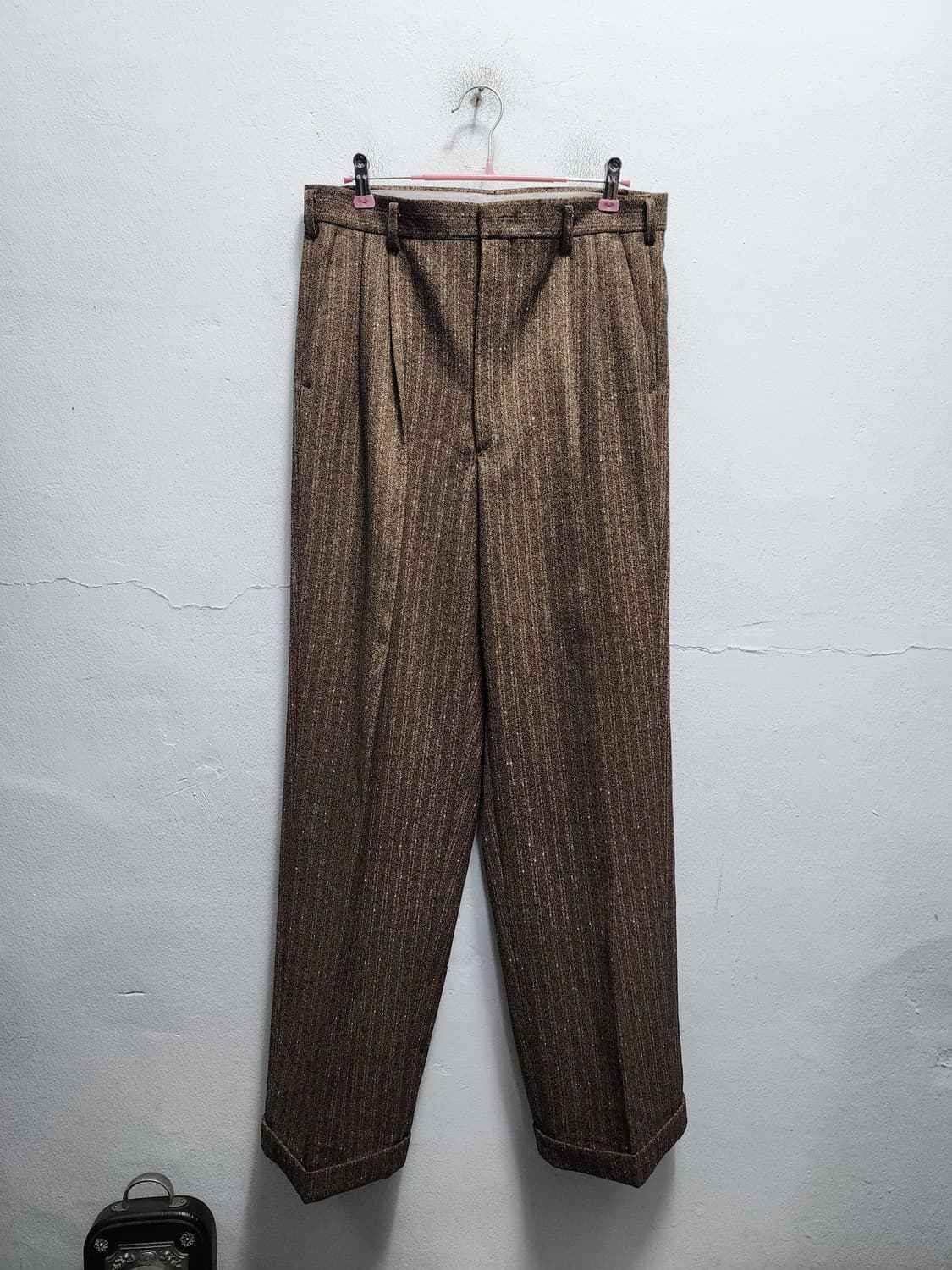 90s DANPOL 덴폴 모직 투턱 와이드 슬랙스  상품이미지1