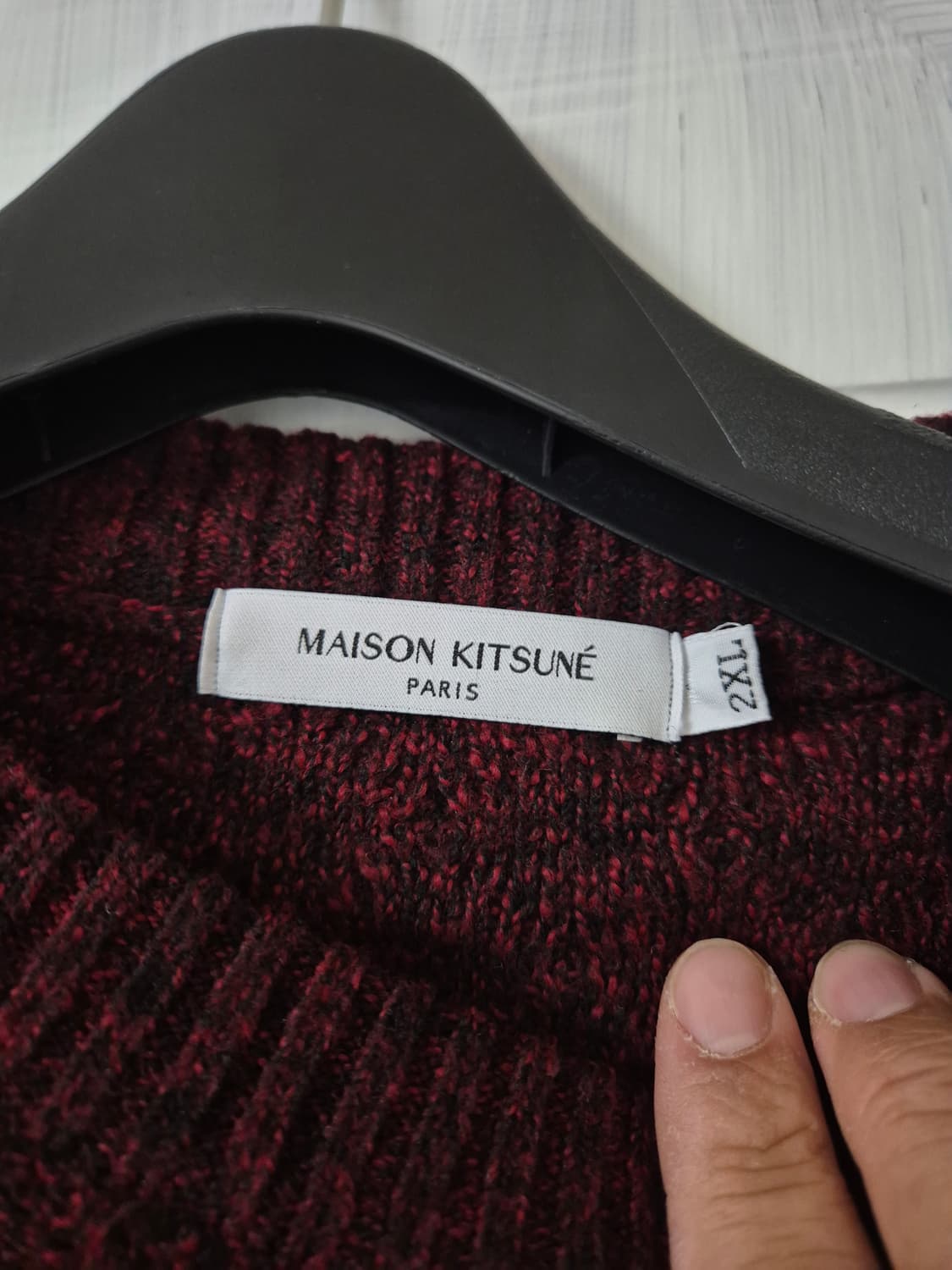 메종키츠네 폭스 헤드 케이블 니트 XL 상품이미지2