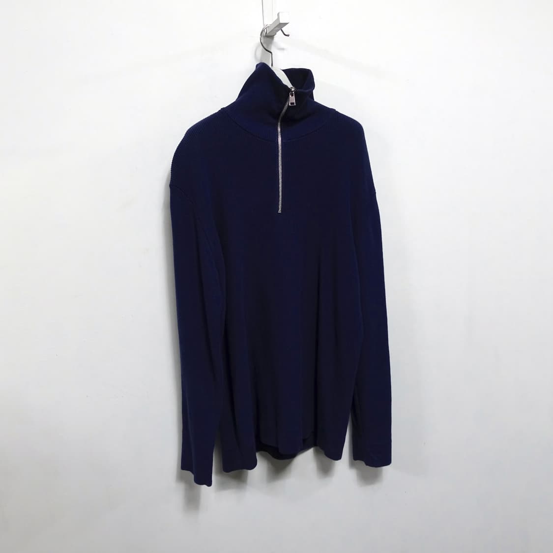 [L] ZARA 자라 네이비 반집업 니트 상품이미지3