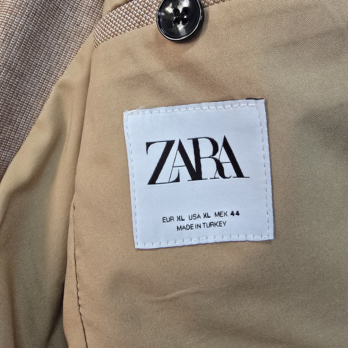 자라(ZARA) 베이지 투버튼 자켓 XL 상품이미지4