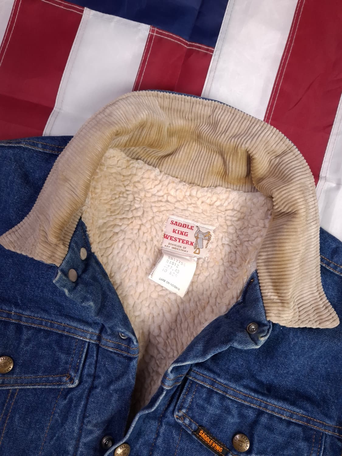 오리지날 80's SADDLE KING WESTERN 데님 쉐르파 자켓 상품이미지3