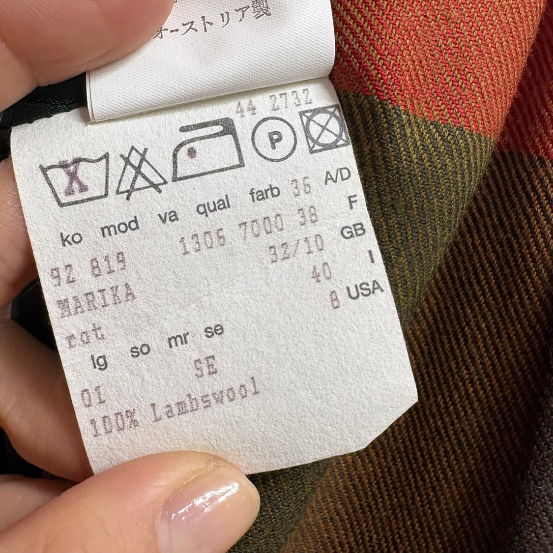 schneiders 슈나이더스 체크 램스울 롱 스커트  상품이미지5