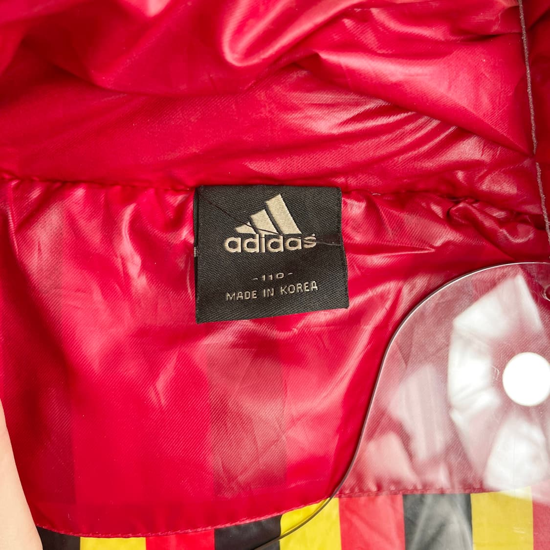 D2 아디다스 올드스쿨 독일 유광패딩점퍼 110사이즈 상품이미지7
