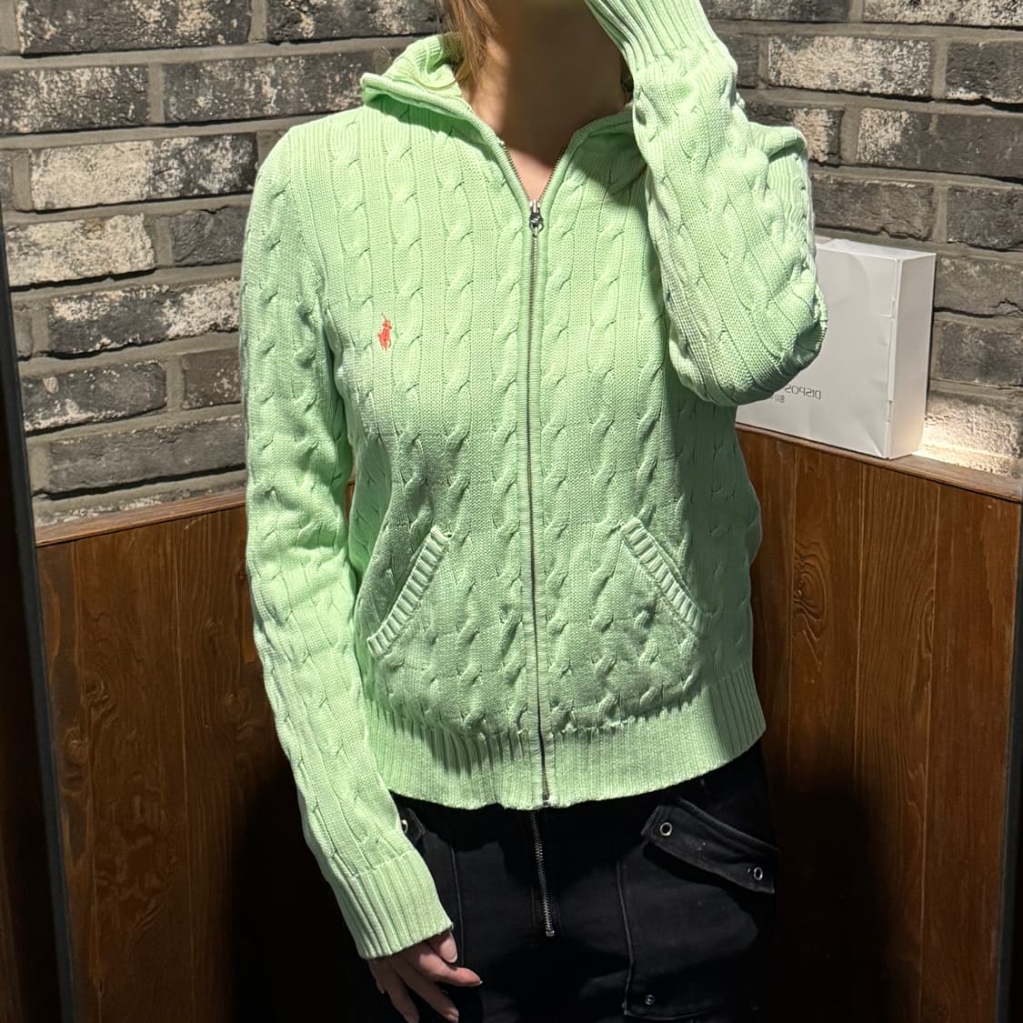 L) 폴로 랄프로렌 케이블 니트 후드집업 상품이미지9