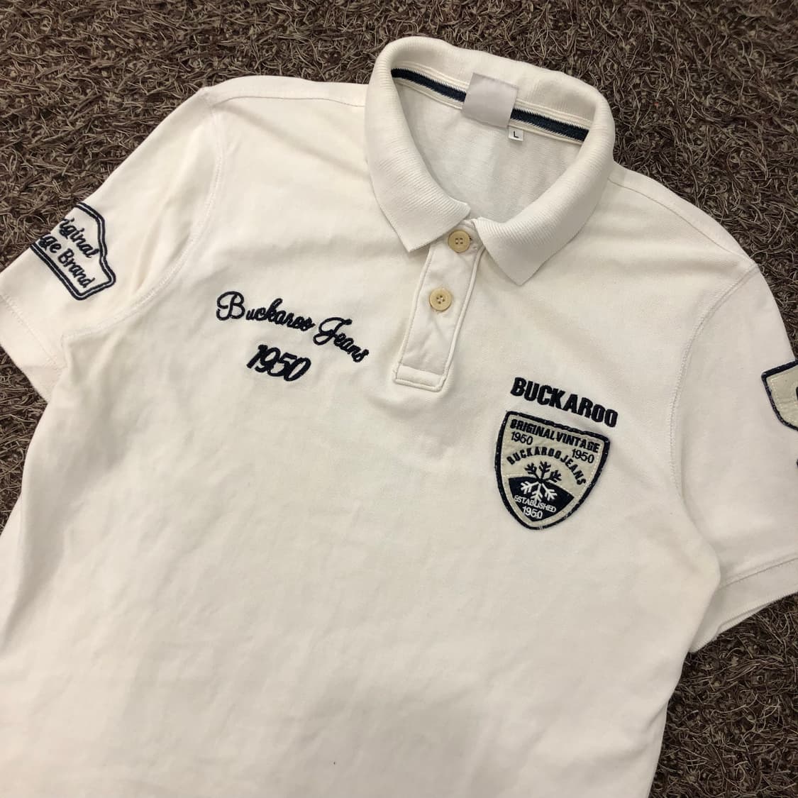 L 버커루 패치 카라 반팔 티셔츠 상품이미지2