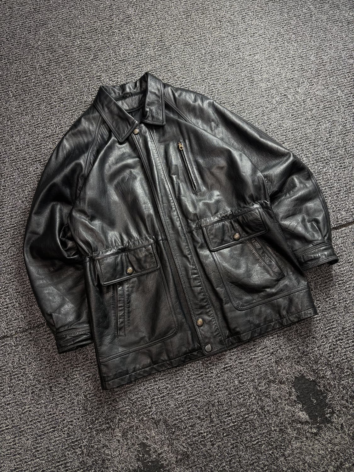 빈티지 아카이브 카우하이드 소가죽 롱자켓 3208 상품이미지1