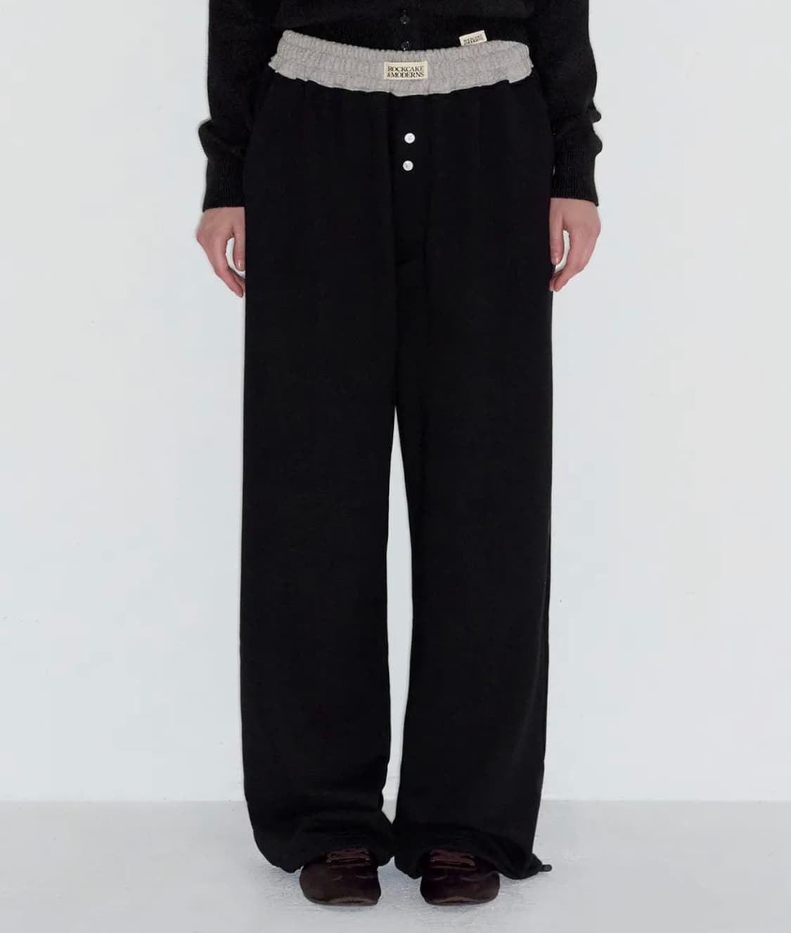 락케이크 레이어드 투웨이 조거 블랙 상품이미지1