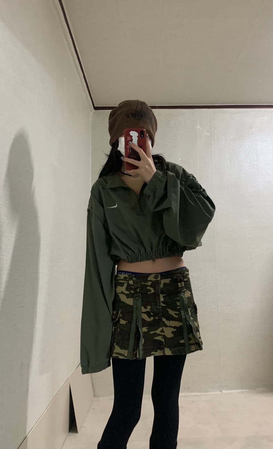 khaki overfit 2way warm up 상품이미지3