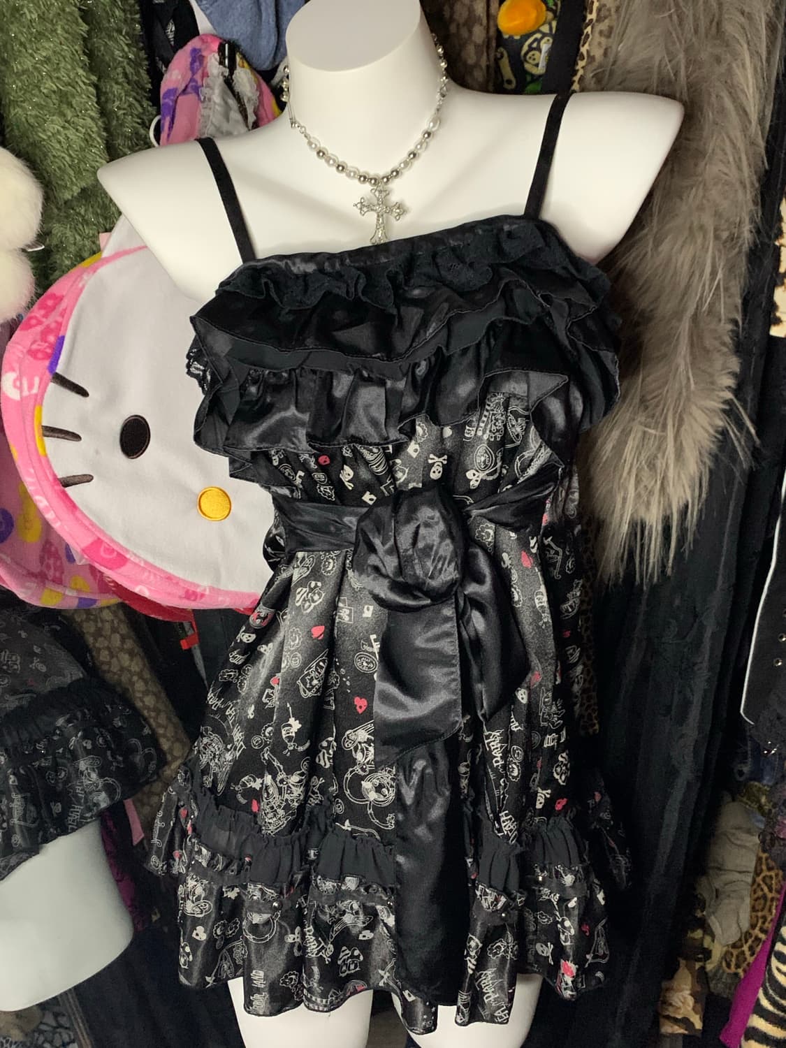 고스 펑크 프릴 공겜여주 캉캉원피스 상품이미지2