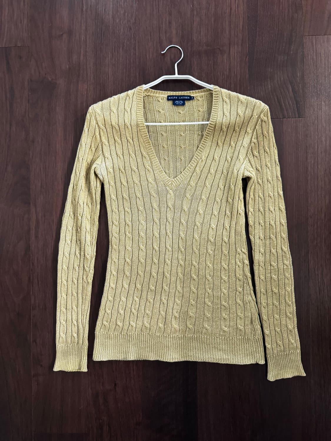 랄프로렌 딥브이넥 린넨 니트 상품이미지1