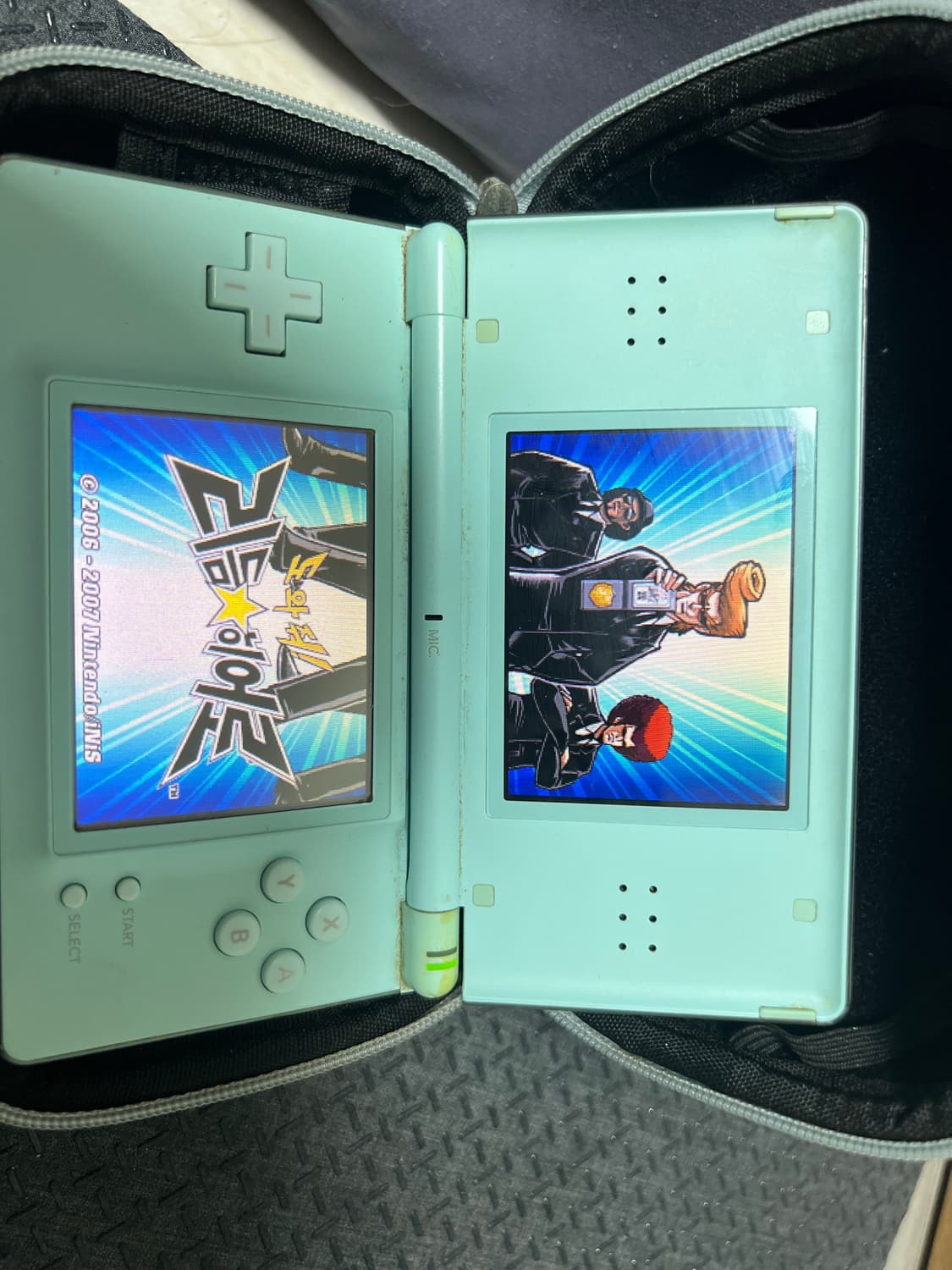 닌텐도 ds 민트색 +도와줘 리듬히어로, 충전기, 케이스 상품이미지2