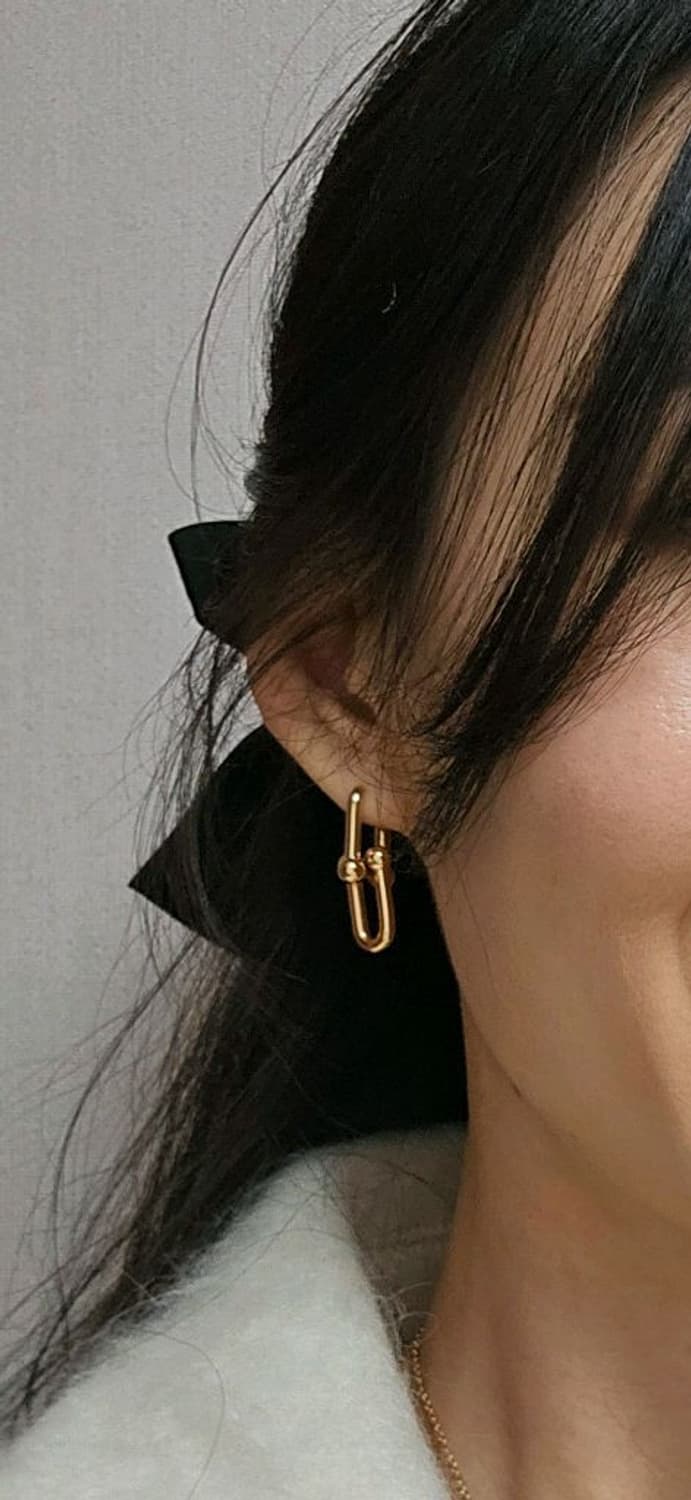 파니앤코 하드웨어 링크 이어링 미디움 사이즈 상품이미지4