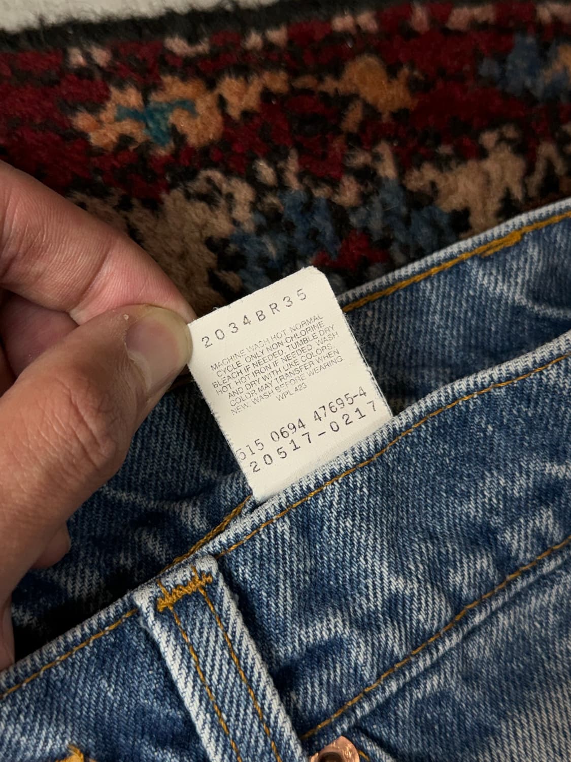 90's USA Made 빈티지 리바이스 517 오렌지탭 부츠컷 데님 상품이미지10