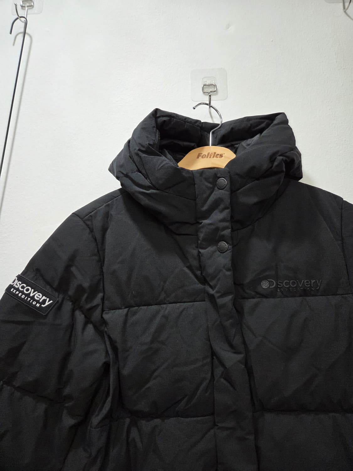 디스커버리 구스 롱패딩 블랙 여성 90 상품이미지2