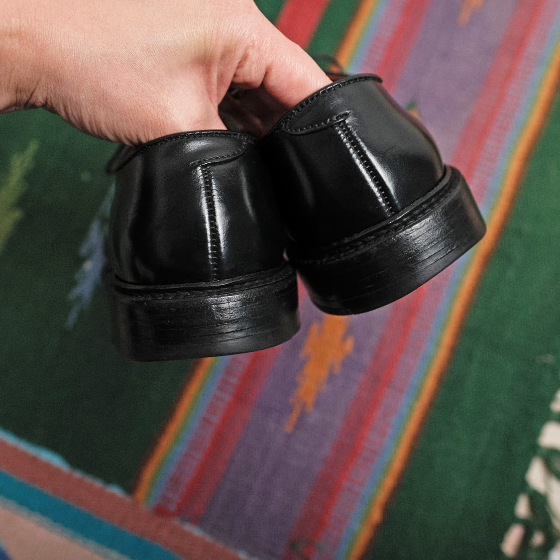 알든 9901 블랙 코토반 플레인 토 더비 5.5D/배리 라스트 상품이미지8