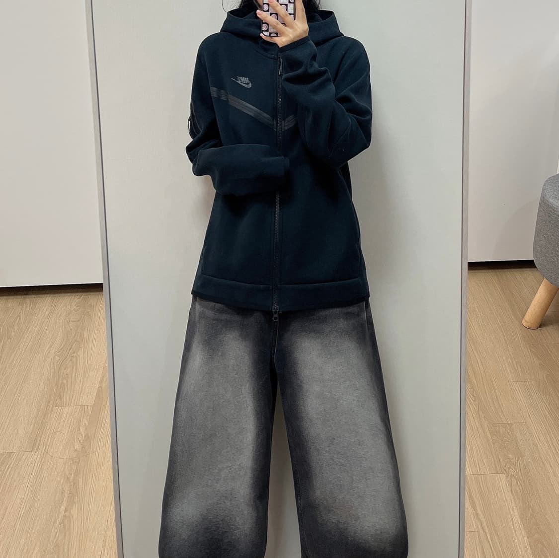 나이키 테크팩 블랙 후드집업 상품이미지1