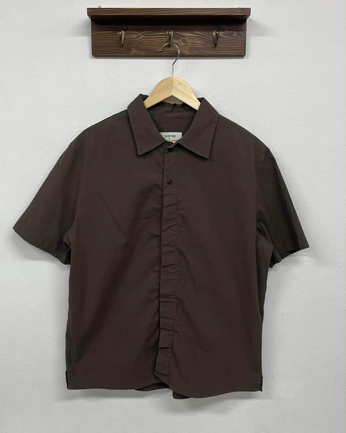 [100] 시스템 한섬 24ss 신형 시어서커 반팔 셔츠 상품이미지1