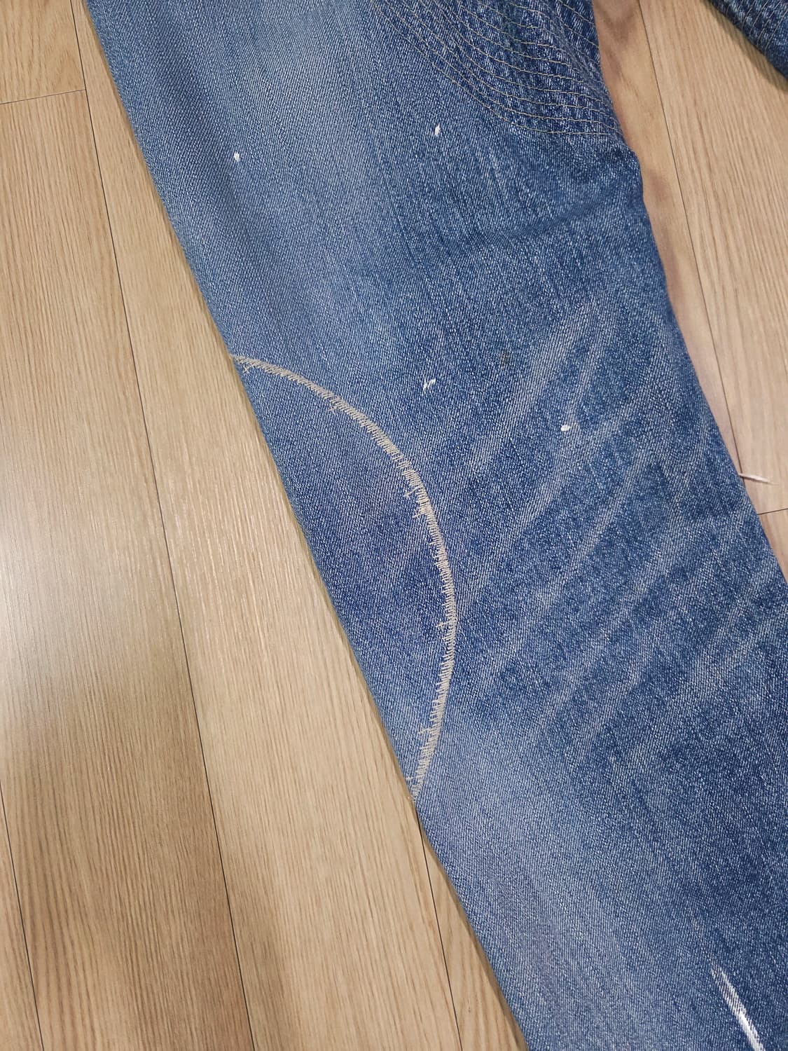 HOO KOO JAPAN 블루 디스트로이드 데님 팬츠 상품이미지9