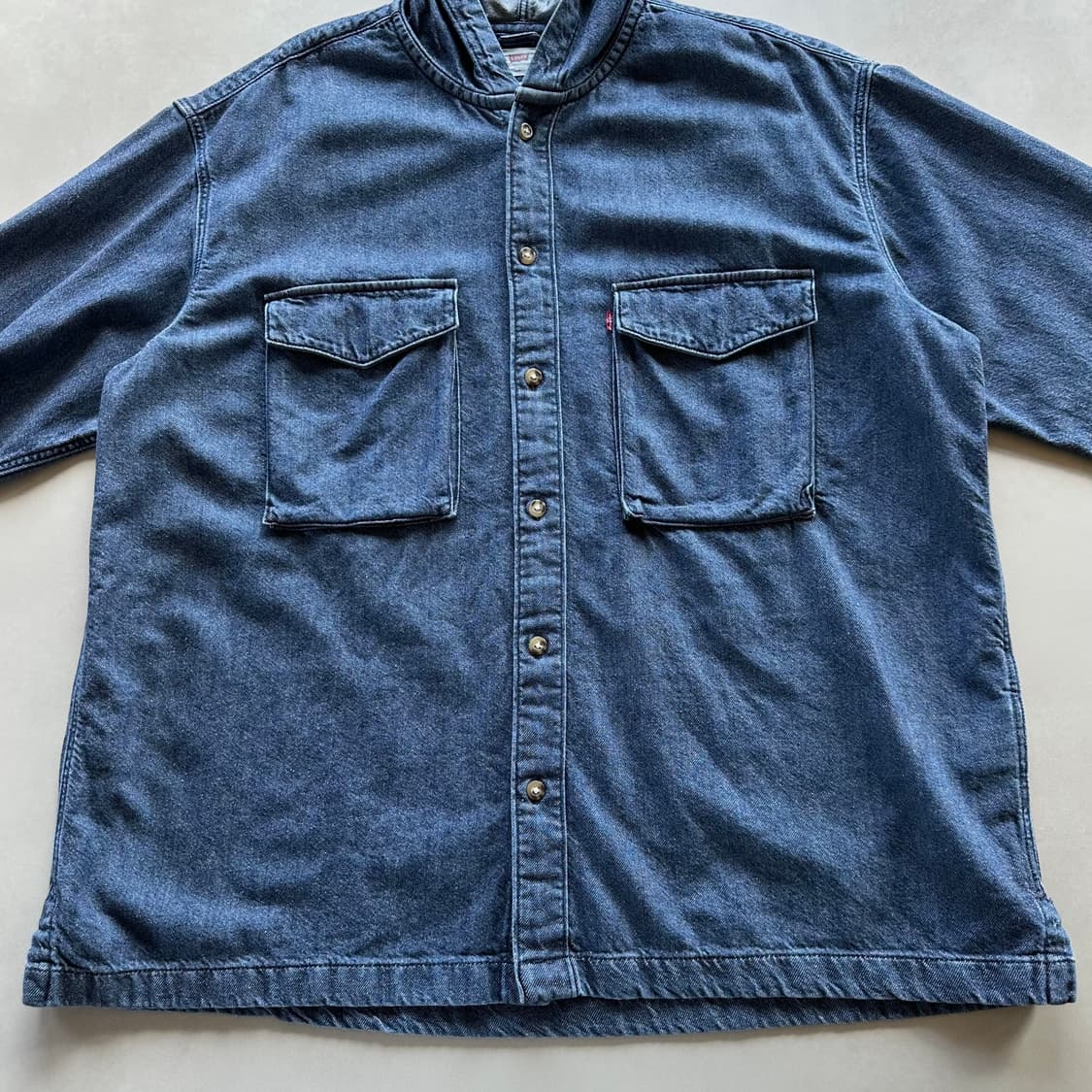 [L-XL]리바이스 Levi's 오버사이즈 데님 후드 셔츠 상품이미지4