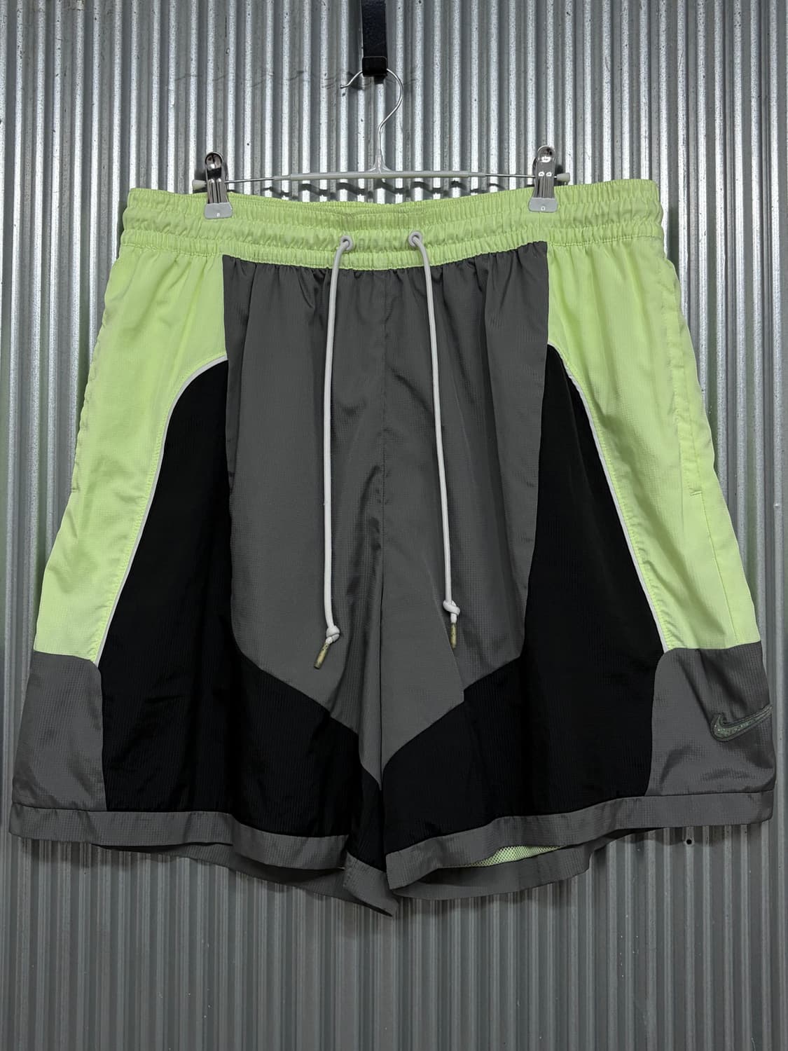 [3XL/100] 나이키 라임그린 컬러블록 메시 쇼츠 반바지 3.9 상품이미지1