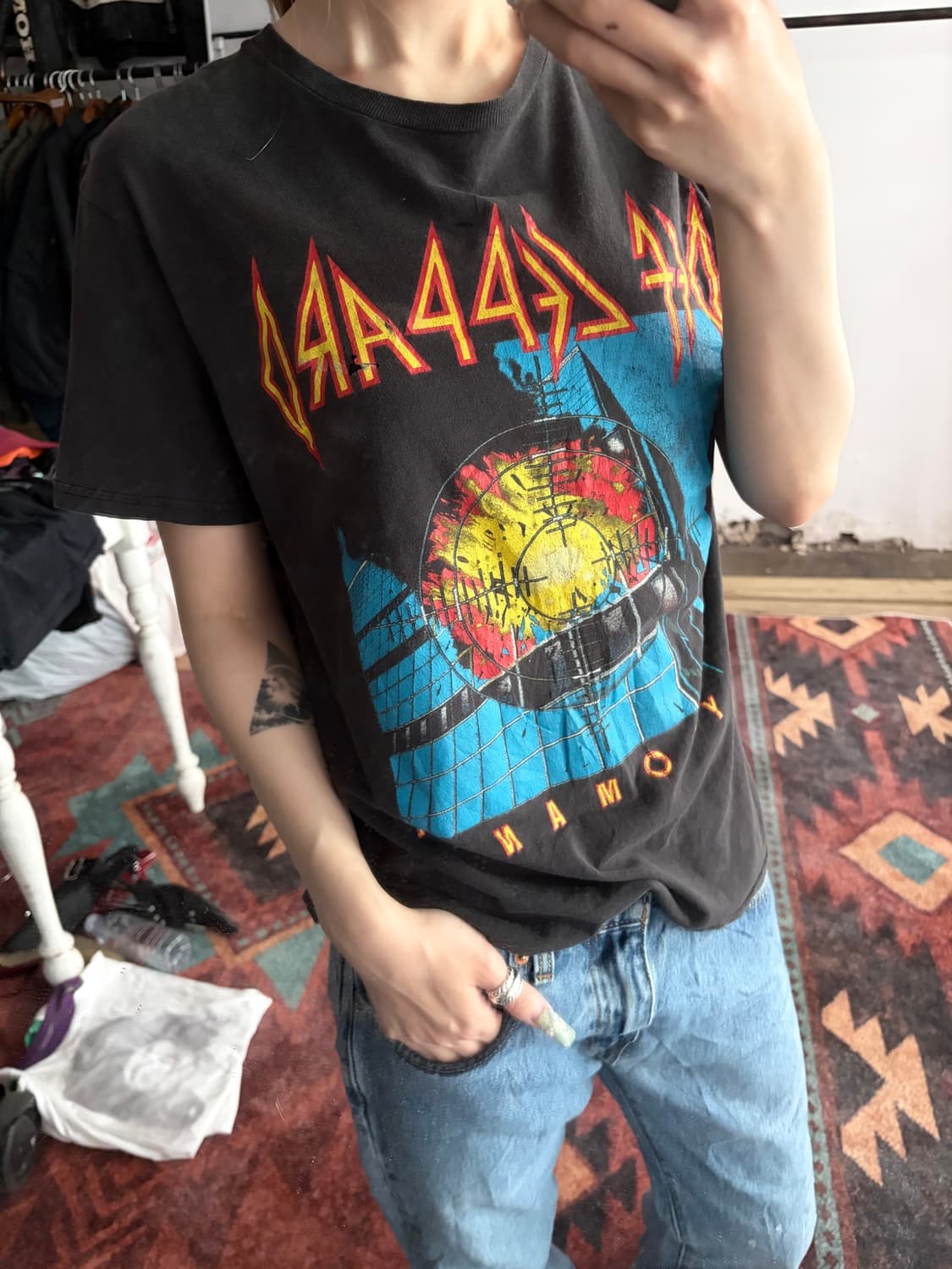 Def Leppard Pyromania Hysteria Tour 밴드 티 상품이미지2