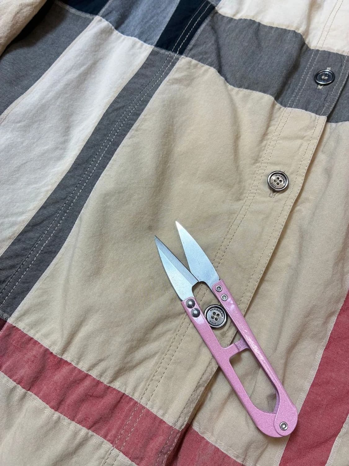 버버리 브릿 셔링 노바 체크 7부 블라우스 PN8384 상품이미지5