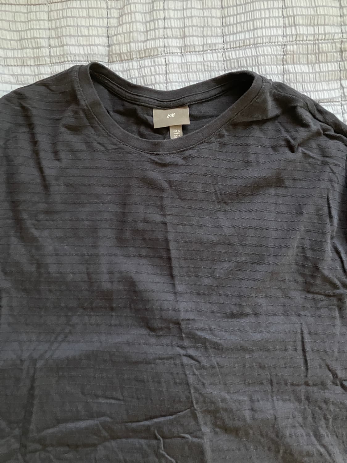 (XL) h&m 자카드 반팔 네이비 상품이미지1