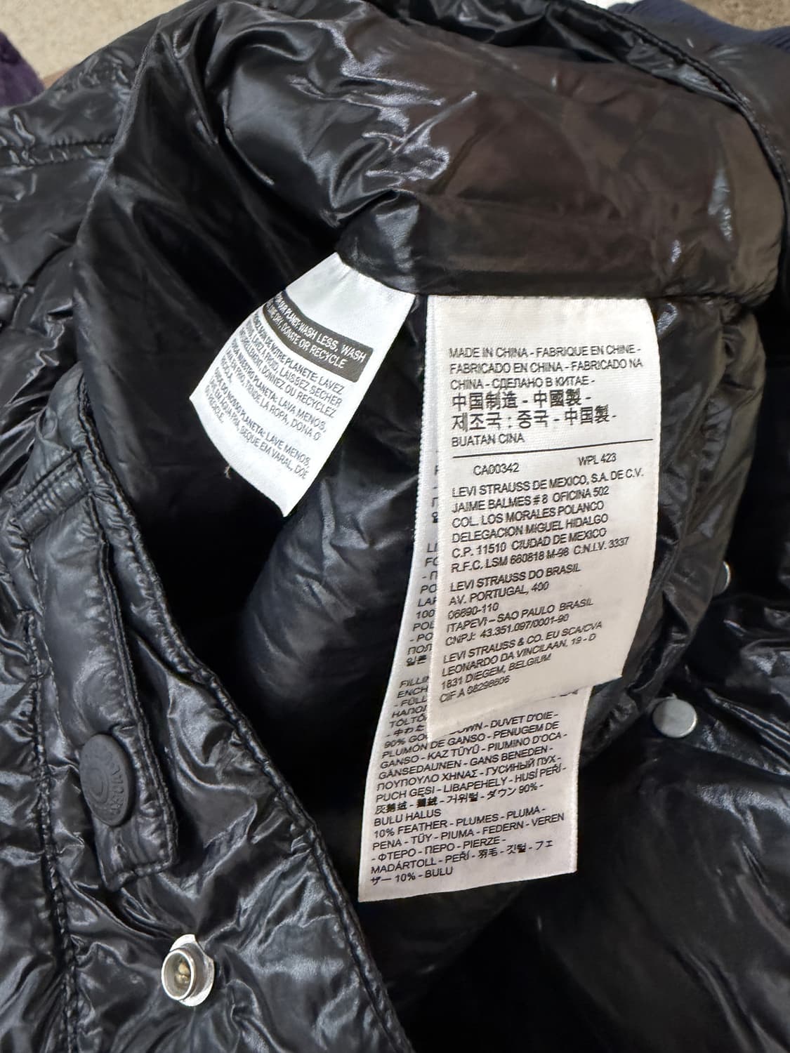 리바이스 글로시 구스 경량 패딩 상품이미지7