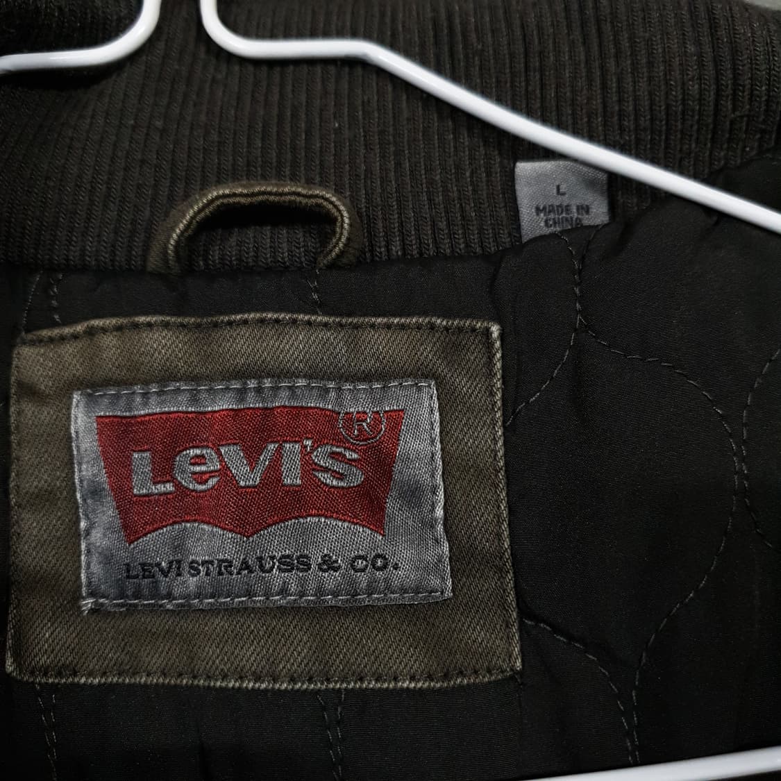 실측 XL 리바이스 신형 디트로이트 워크 자켓 데저트 카키 올리브 블루종 상품이미지6