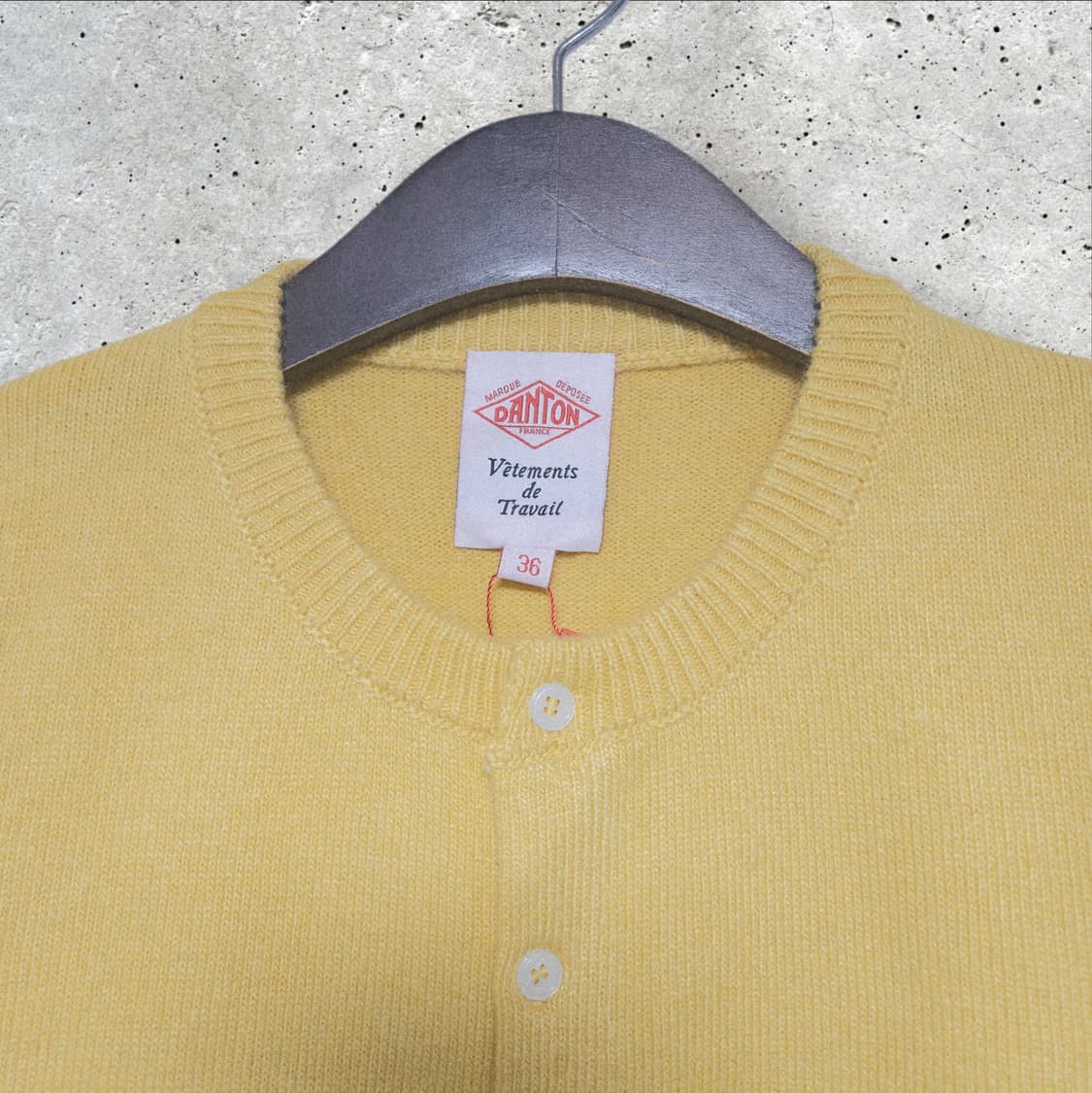 단톤 크루넥 니트 가디건 개나리 (95/M) 상품이미지2