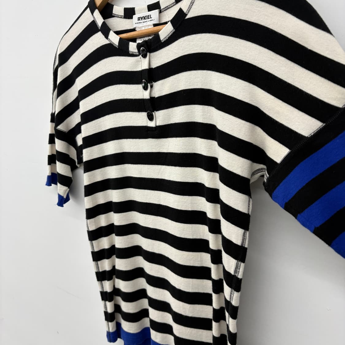 소니아리키엘 스트라이프 반팔 티셔츠 여성 M 상품이미지4