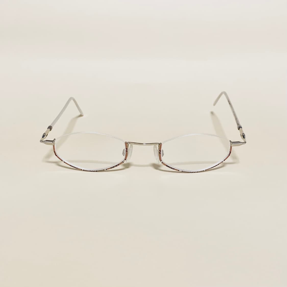 876 데드스탁 역반무테 안경 슬림 직사각 메탈 빈티지 남녀공용 가벼운  상품이미지1