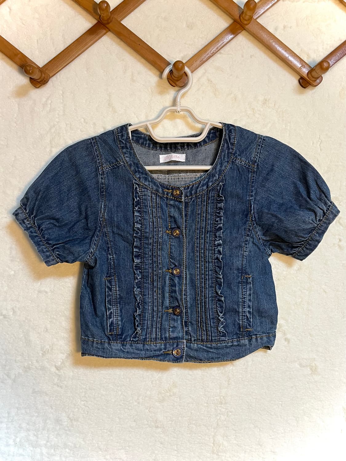 빈티지 리즈리사 반팔 청자켓 아우터 상품이미지1