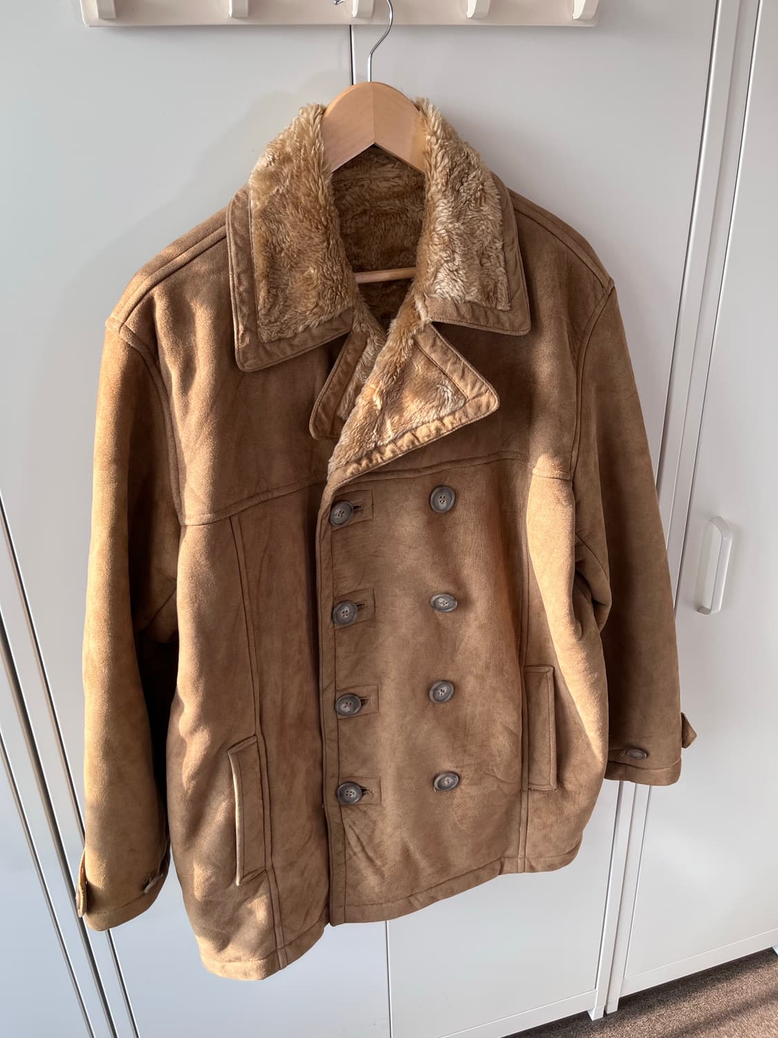 빈티지 스웨이드 무스탕 퍼코트 상품이미지6