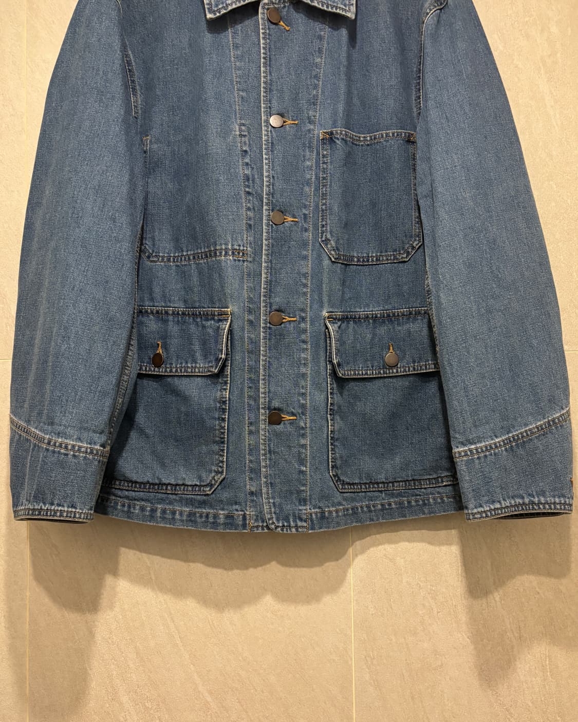 (L) 유니클로 U 데님 커버올 워크 자켓 상품이미지3