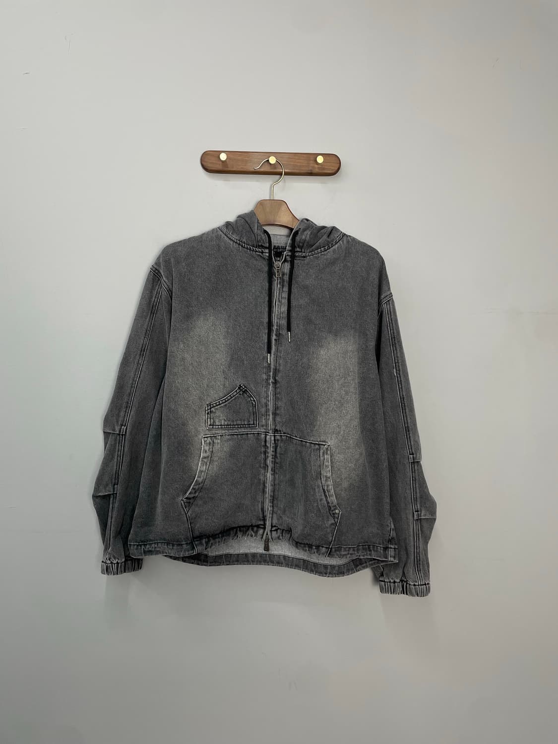 디미트리블랙 페이드 워싱 OG 그레이 데님 후드집업 H1660 상품이미지2