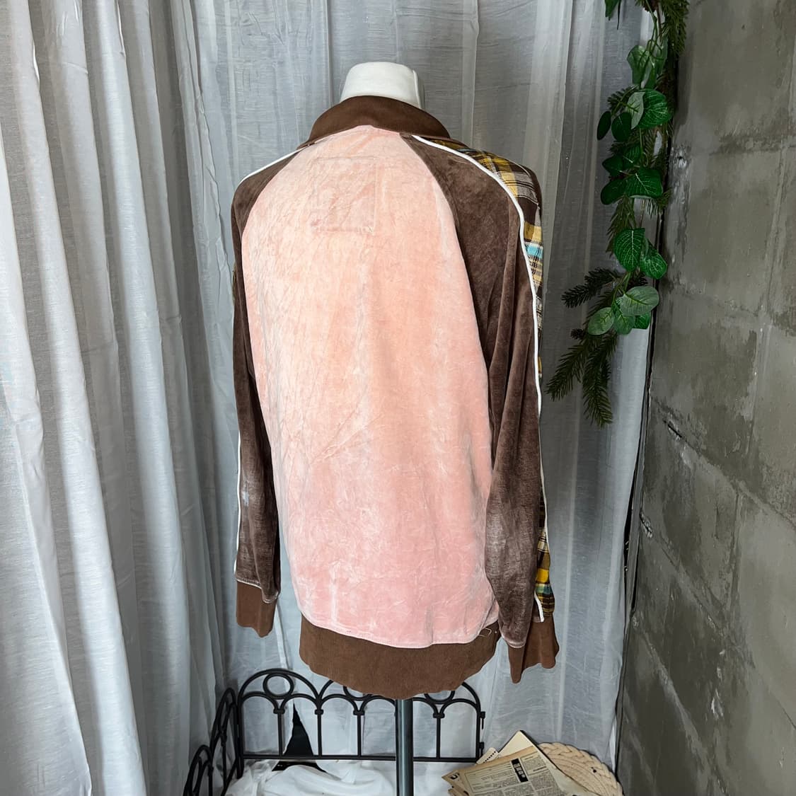 갸루 핑크 벨벳 져지 상품이미지4