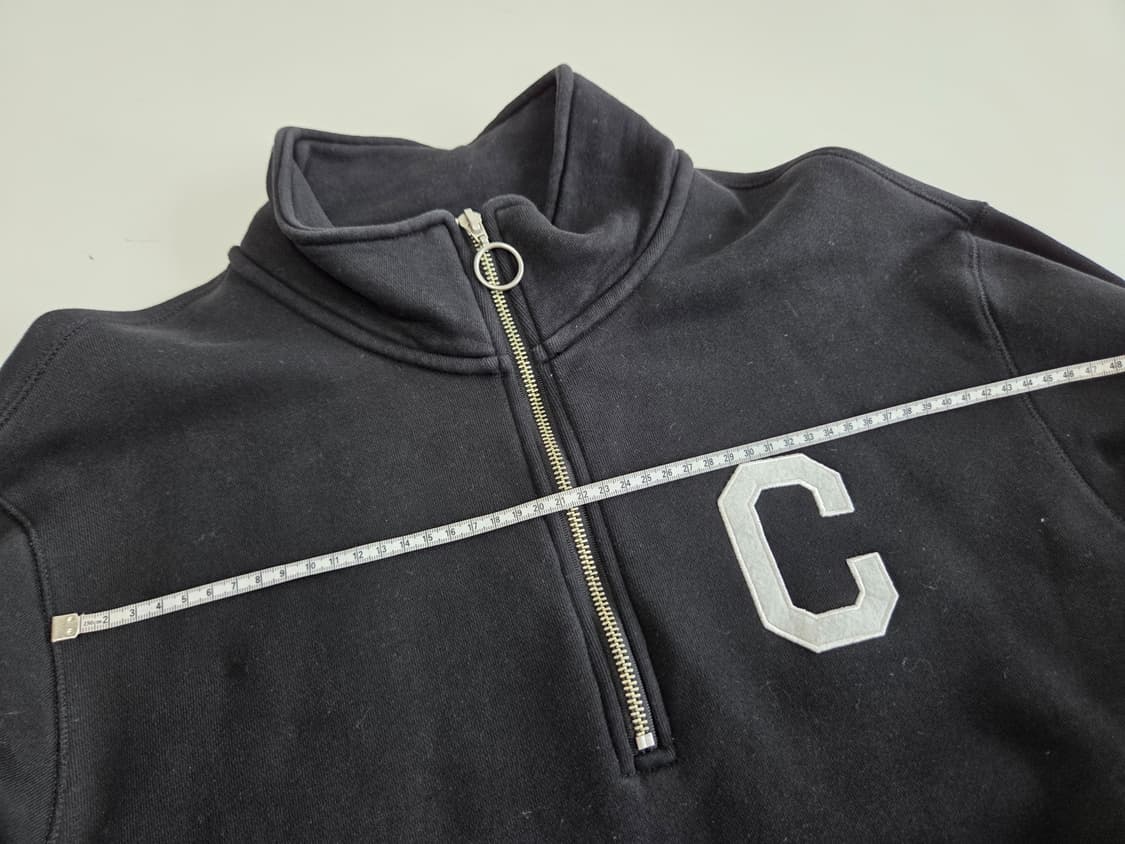 커버낫 반집업 맨투맨 블랙 M 상품이미지7