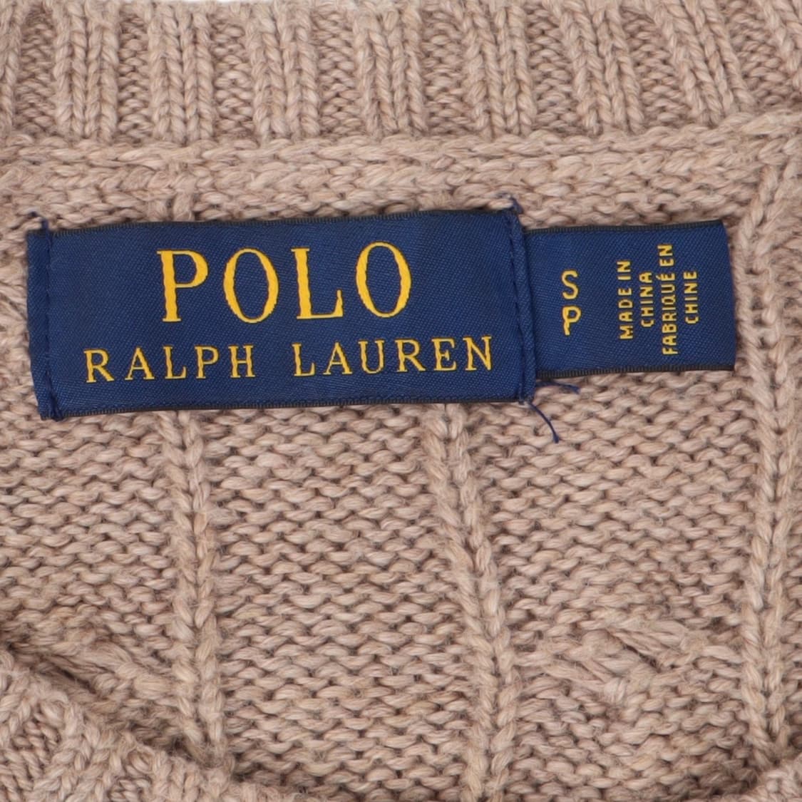 폴로 랄프로렌 베이지 케이블 니트 스웨터 상품이미지8
