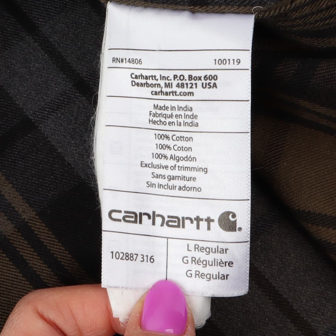 칼하트 플란넬 헤비 체크 셔츠 상품이미지9