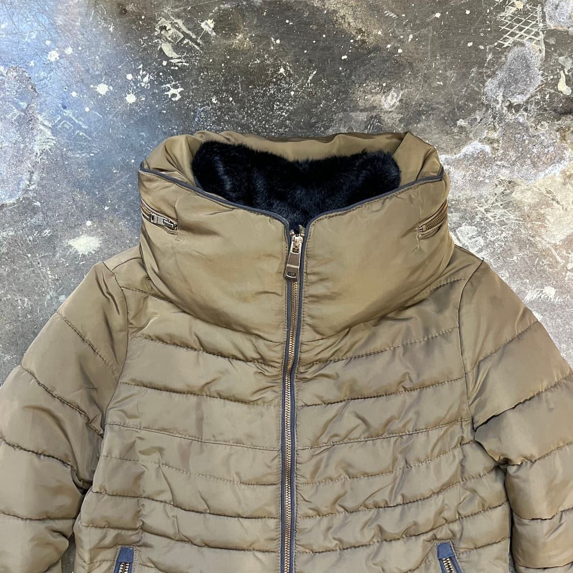 M) ZARA 자라 하이넥 패딩점퍼 푸퍼자켓 상품이미지2