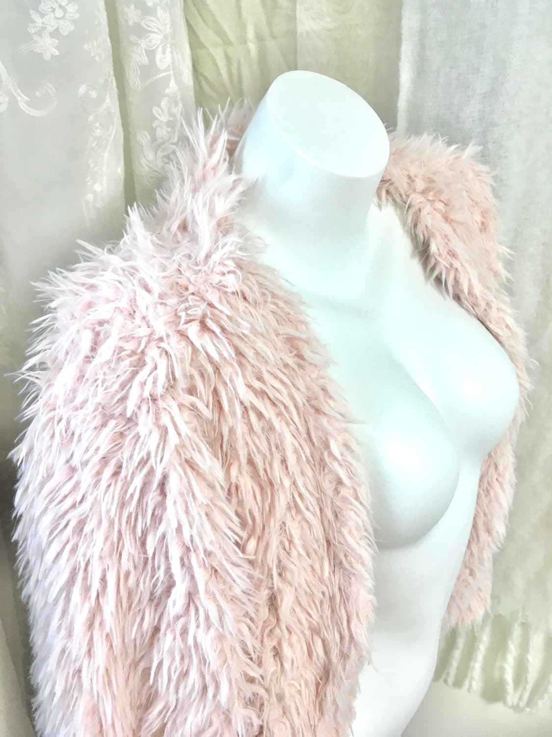 파스텔핑크 퍼자켓 가디건 상품이미지4