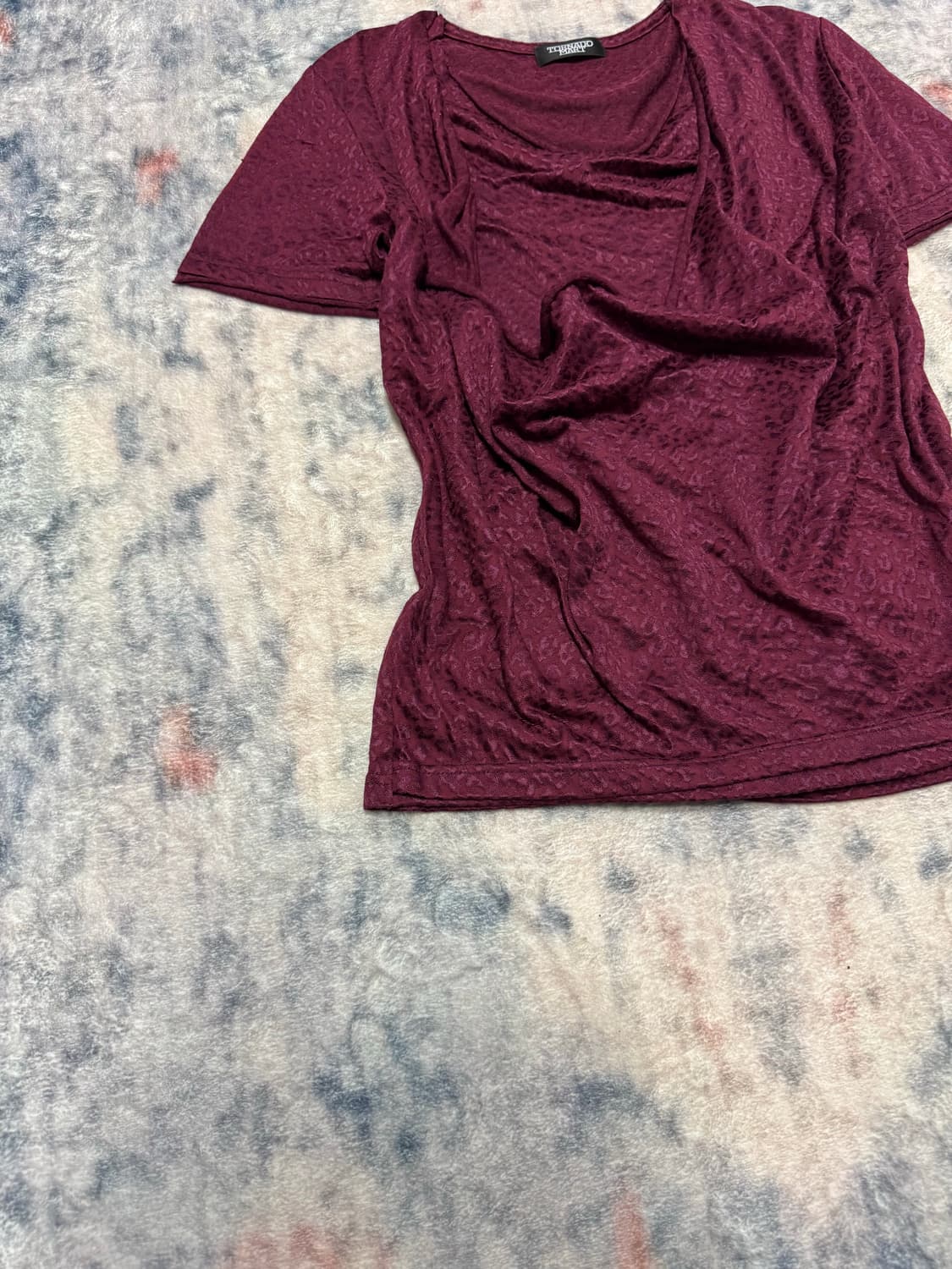 Tornado mart draping leopard half top 상품이미지5