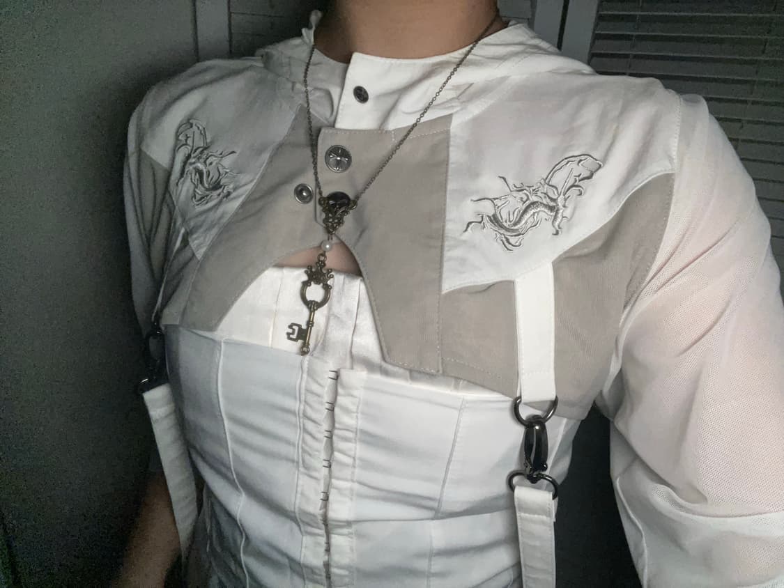 ozzon 빈티지 후드 볼레로 가디건  상품이미지2