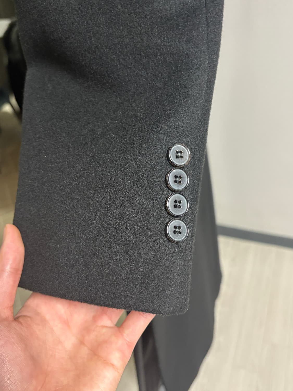 데꼬로소 테일러드 롱코트 블랙 상품이미지5